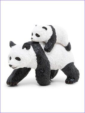 Papo Panda and Baby Panda Wild Animal Figurine New w/Tag Age 3+